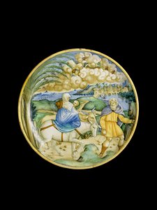 Dish with the Flight into Egypt by Italian School