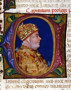 Doge Antonio Venier, illuminated portrait of 1382 by Italian School