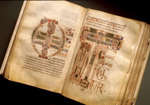 Double page of a liturgical manuscript from the 11th century by Italian School