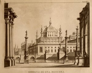 Exterior of a Mosque, set design for 