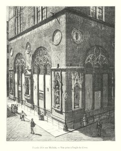Facade of Orsanmichele, View taken from the corner of the Corso (engraving)