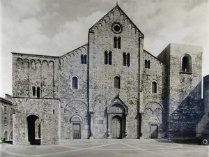 Facade of the basilica, founded in 1087 to receive the relics of St. Nicolas by Italian School