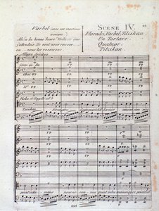 First Page of Sheet Music of Lodoiska (Scene 4), Opera