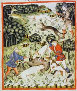 Hunting Gazelle, illustration from Tacuinum Sanitatis Codex Vindobonensis