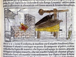 Forge - in Pirotechnia of Biringuccio by Italian School