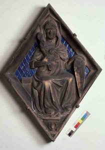 Fortitude, relief tile from the Campanile by Italian School