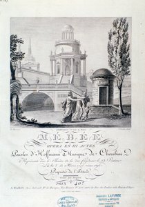 Frontispiece of musical score of Medea (scene 3), opera by Luigi Cherubini by Italian School