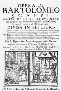Frontispiece to the Cook Book of Bartolomeo Scappi, 1622 by Italian School