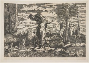 God Creating the Animals, c.1550 by Italian School