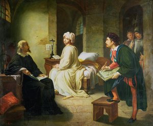 Guido Reni Sketching Beatrice Cenci