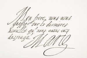 Handwriting and signature of Marie de Medici