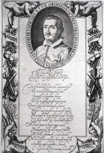 Hieronymus Frescobaldi, engraved by Christian Sas by Italian School