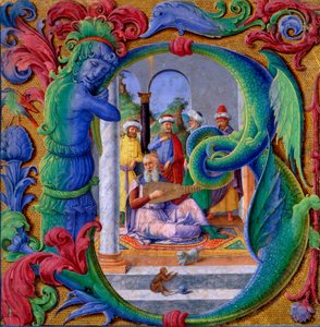 Illuminated Initial B by Italian School