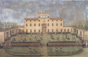 Joust at the Imperial Villa of Poggio a Caiano by Italian School