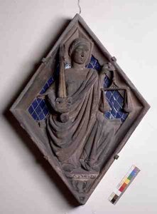Justice, relief tile from the Campanile by Italian School