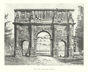 The Arch of Constantine in Rome (engraving) by Italian School