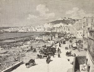 La Marinella, Naples, Italy, engraving by Sabattini from L
