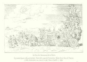 The Chariot of the Maintainers of the Sbarra, Facsimile from the Collection Titled, Festivities at the Wedding of the Most Serene Medici Grand Duke of Tuscany and His Most Serene Consort Bianca Capello by Italian School