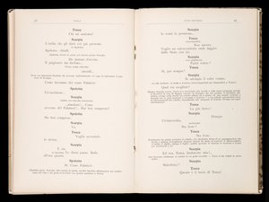 Libretto of Tosca by Giacomo Puccini, Edition Ricordi, Italy by Italian School