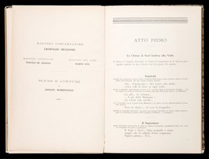 Libretto of Tosca by Giacomo Puccini, Edition Ricordi, Italy by Italian School