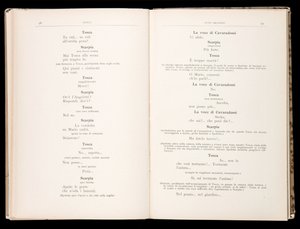 Libretto della Tosca by Giacomo Puccini, Edition Ricordi, Italy