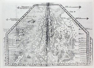Map of Scandinavia, from an atlas by Olaus Magnus by Italian School
