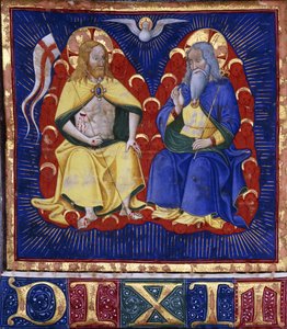 The Trinity (miniature from an illuminated choirbook)