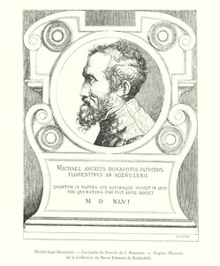 Michelangelo Buonarroti, Facsimile of the Portrait by J Bonasone, After the Proof in the Collection of Baron Edmond de Rothschild