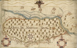 Montello, Map, 18th Century, Veneto, Italy by Italian School