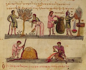 Working in the Fields, Illustration from the Cynegetica by Oppian by Italian School