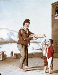 Neapolitan small trades: the seller of pasticiotti (Neapolitan sands) by Italian School