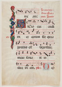 Page from a missal or choir book, Northern Italy, first half of the 15th century by Italian School