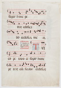 Page from a Missal or Choir Book, Northern Italy, first half of the 15th century by Italian School