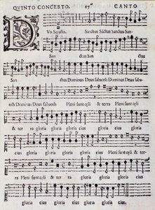 Page of musical score of Concerto 5 in 
