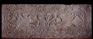 Parapet of Stone Covered with Low Reliefs Representing the Tree of Life by Italian School