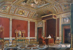 Pius IX in the Papal Audience Hall at the Quirinale by Italian School