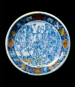 Plate with the Allegories of Selene, Manufacture of Faenza by Italian School
