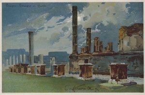 Pompei - Temple of Jupiter by Italian School