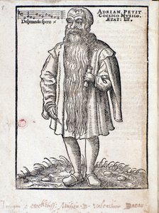 Portrait of Adrianus Petit Coclico, Netherlandish composer of the Renaissance by Italian School