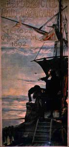 Poster Advertising the Italian-American Exhibition in Genova by Italian School
