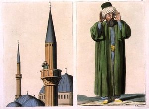 Public Muezzin and detail, plate 37 from Part III, Volume I of 