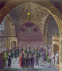 Reception of the Western Ambassadors by the Grand Vizier of the Sultan in Constantinople, c.1820 by Italian School