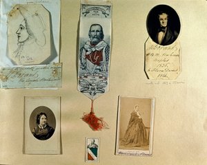 Collage board around the Italian patriot Giuseppe Garibaldi