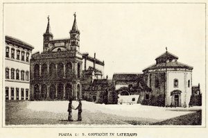 Rome: Piazza of St. John Lateran by Italian School