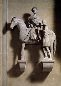 Saint Martin sharing his coat with a beggar