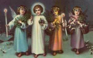 Saint and Angels by Italian School