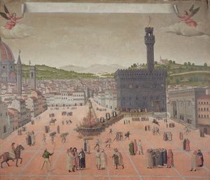 Savonarola Being Burnt at the Stake, Piazza della Signoria, Florence