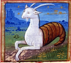 Sign of the Capricorn. Italian Horoscope, mid-15th century
