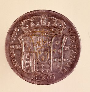 Silver Piastra from Naples: Reign of Charles III of Spain