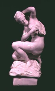 Statuette, after a bronze by Giambologna, Vinovo factory, late 18th century